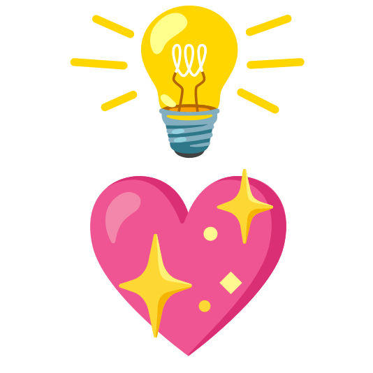 bulb sparkling heart