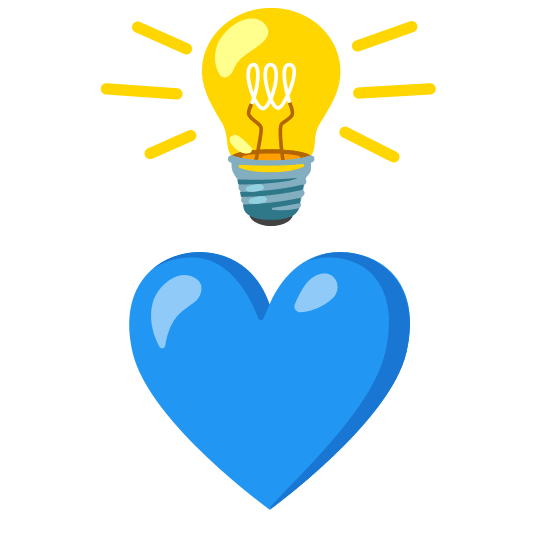bulb blue heart