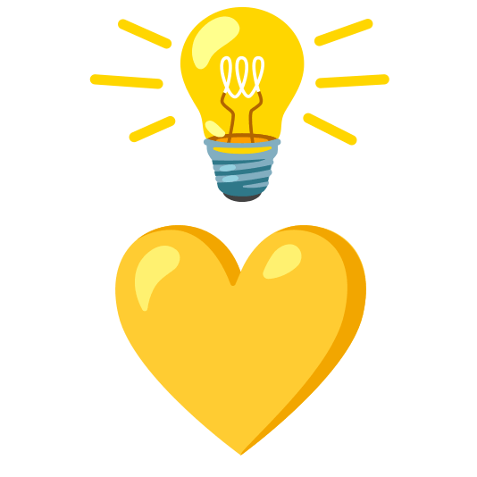 bulb yellow heart