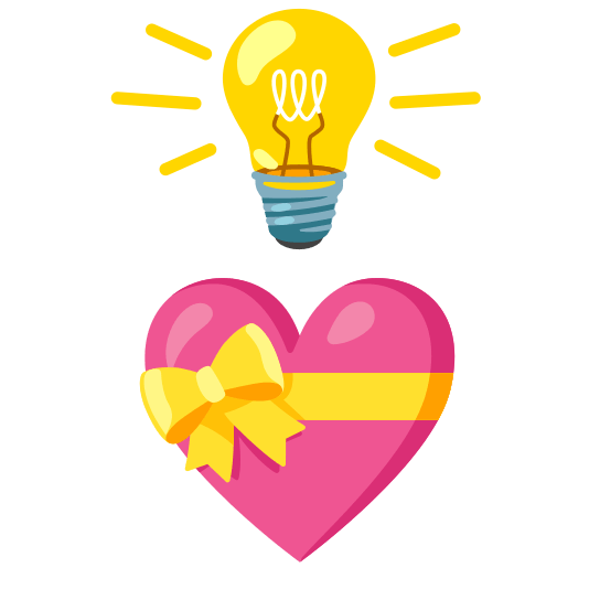 bulb gift heart