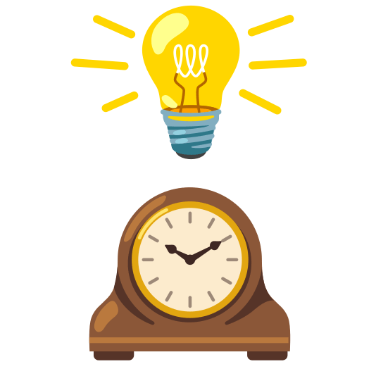 bulb mantelpiece clock