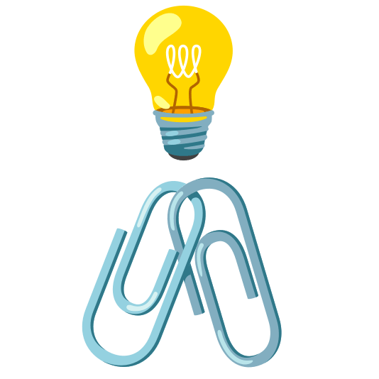 bulb linked paperclips