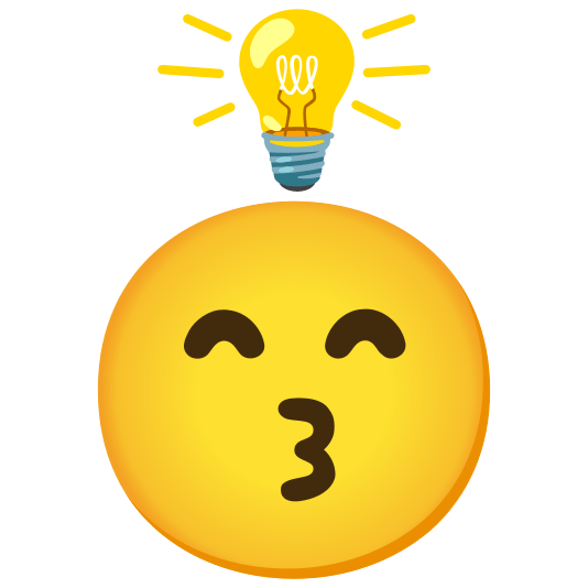 bulb kissing smiling eyes