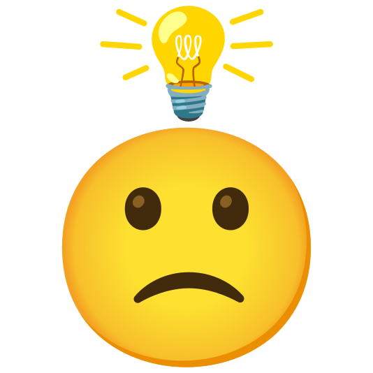 bulb slightly frowning face