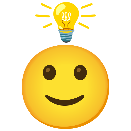 bulb slightly smiling face