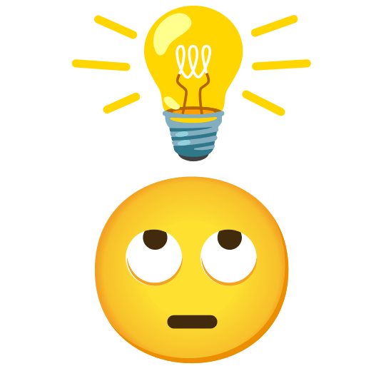 bulb face with rolling eyes