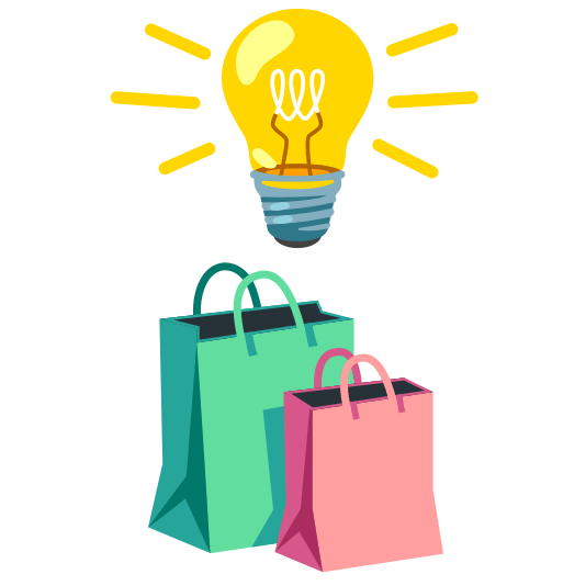 bulb shopping bags