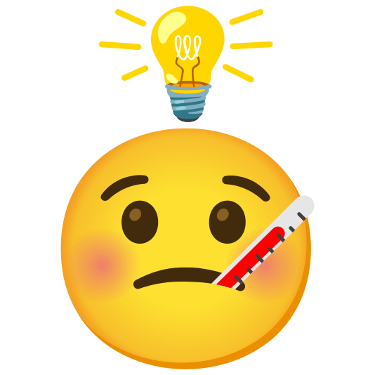 bulb face with thermometer