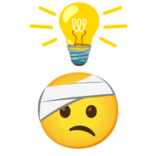 bulb face with head bandage