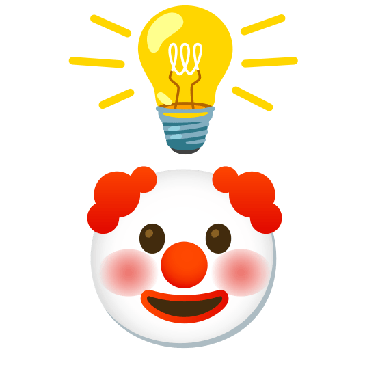 bulb clown face