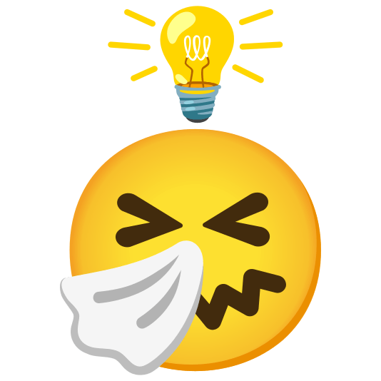 bulb sneezing face