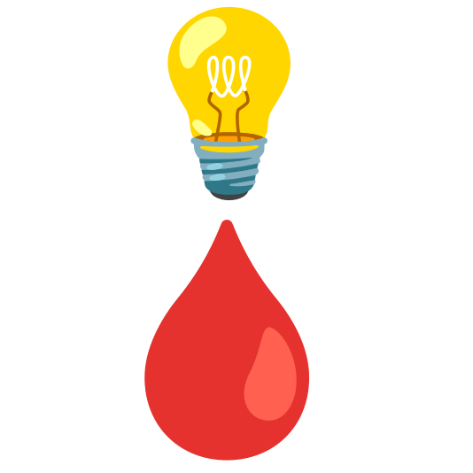 bulb drop of blood