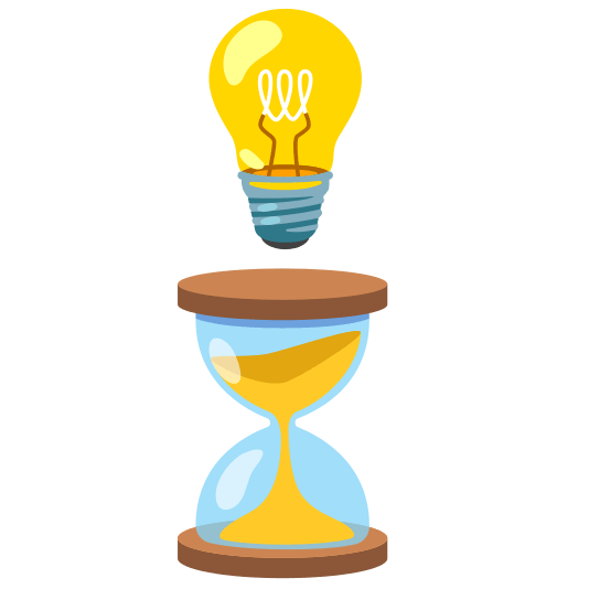 bulb hourglass flowing sand