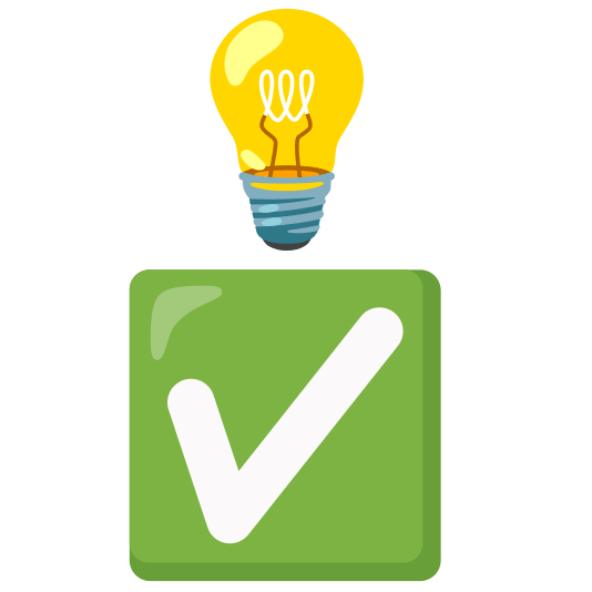 bulb white check mark