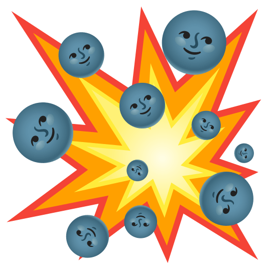 boom new moon with face