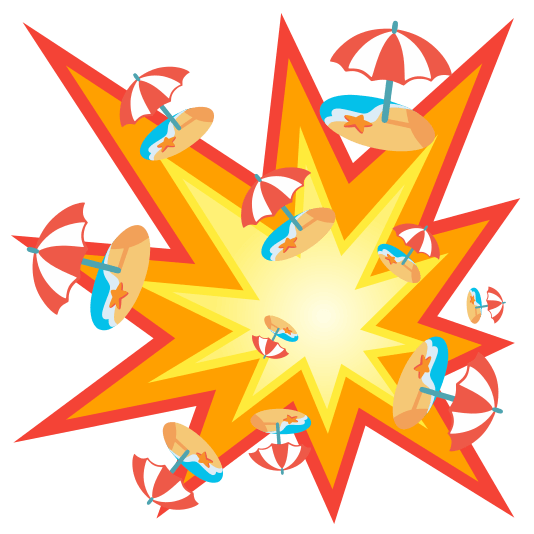 boom beach with umbrella