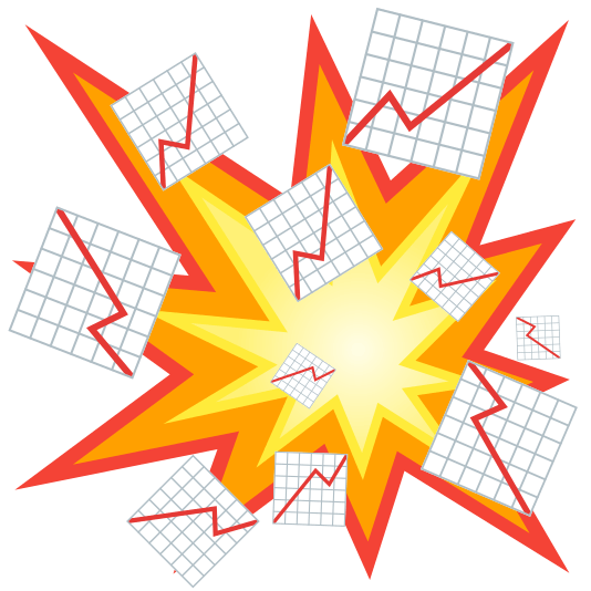 boom chart with upwards trend