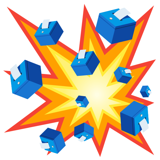 boom ballot box with ballot