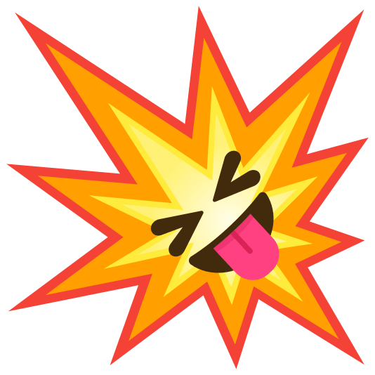 boom stuck out tongue closed eyes