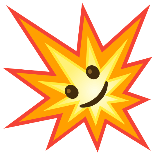 boom slightly smiling face