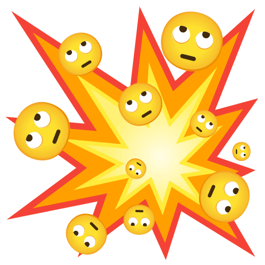 boom face with rolling eyes