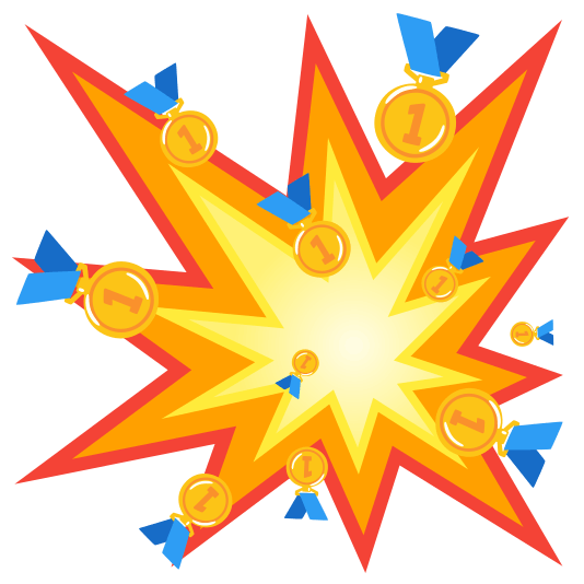 boom first place medal