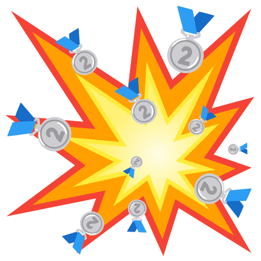 boom second place medal