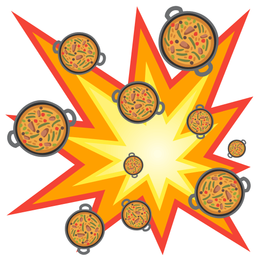 boom shallow pan of food