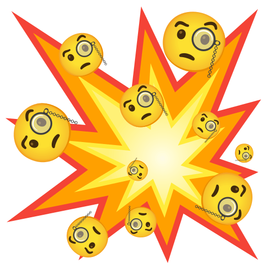 boom face with monocle