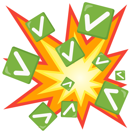 boom white check mark