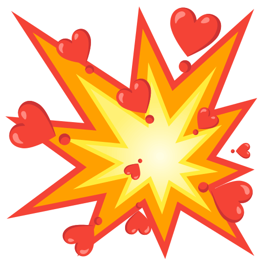 boom heavy heart exclamation mark ornament