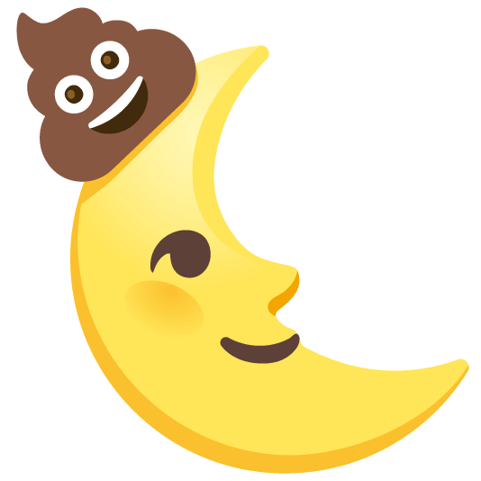 hankey last quarter moon with face