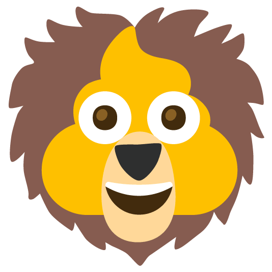 hankey lion face