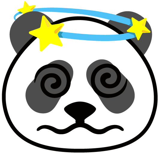 dizzy panda face