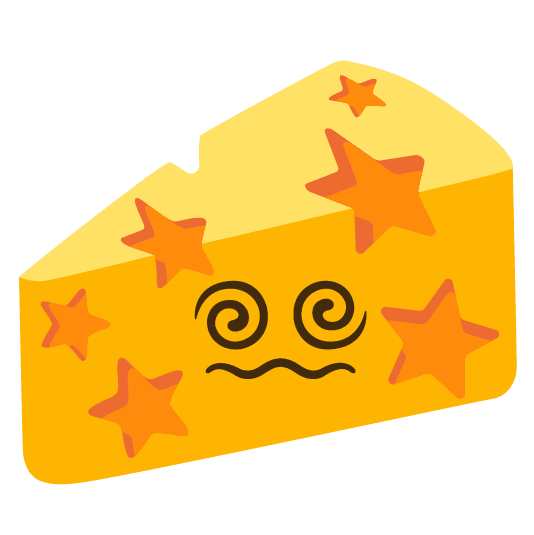 dizzy cheese wedge