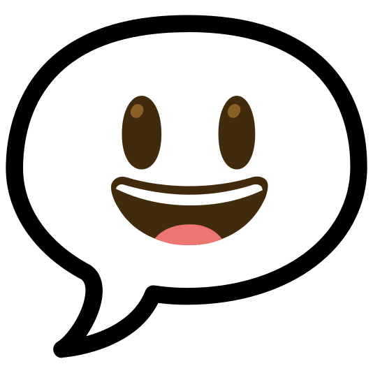 speech balloon smiley