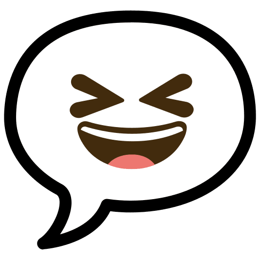 speech balloon laughing