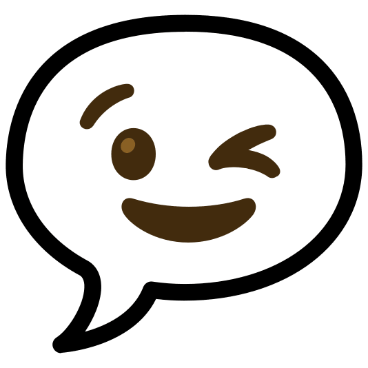 speech balloon wink