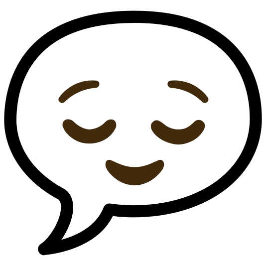 speech balloon relieved