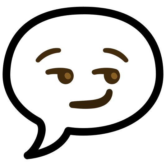 speech balloon smirk