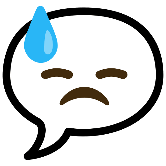 speech balloon sweat