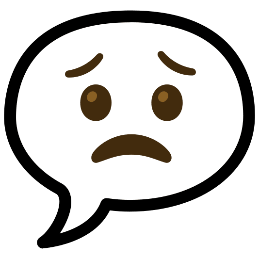 speech balloon worried