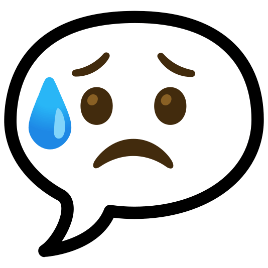 speech balloon disappointed relieved