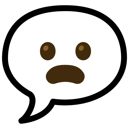 speech balloon frowning