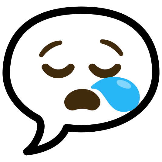 speech balloon sleepy