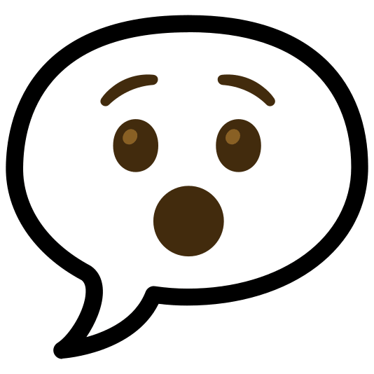 speech balloon hushed