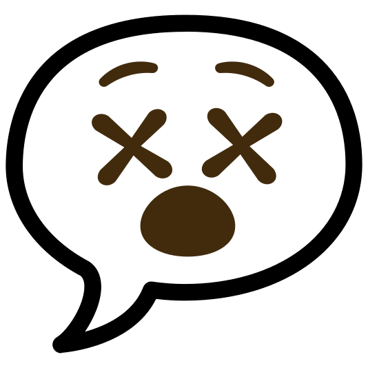 speech balloon dizzy face