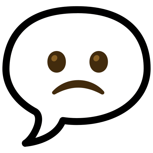speech balloon slightly frowning face