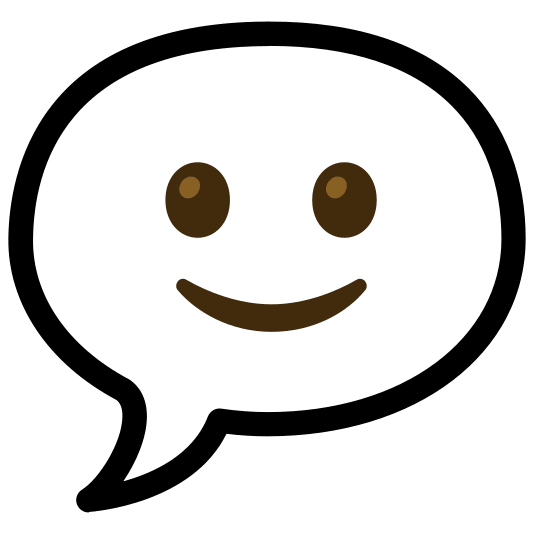 speech balloon slightly smiling face