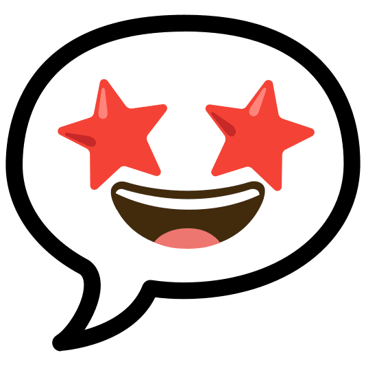 speech balloon star struck